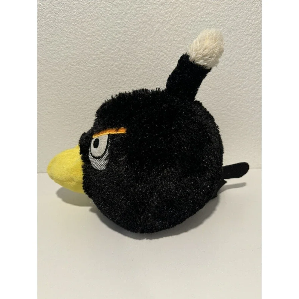 Angry Birds 10 inch Black Bomb White Dot Plush Rare Commonwealth 2010
